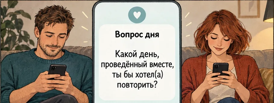 Оба видят вопрос дня: какой совместный день хочется повторить?